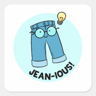 Adesivo Quadrado Jean-ius Denim Pants Pun Sticker