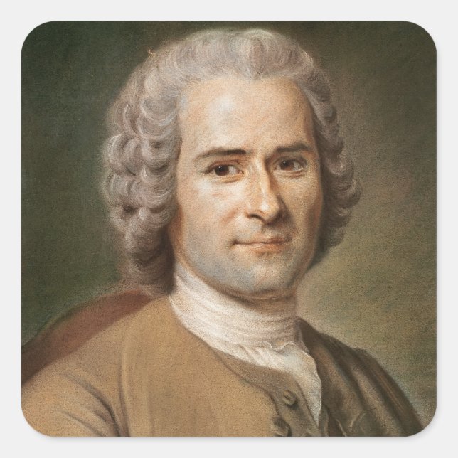 Adesivo Quadrado Jean-Jacques Rousseau após 1753 (Frente)