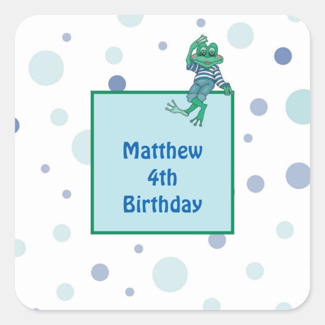 Adesivo Quadrado Jeans de Veste de sapos (Frente)