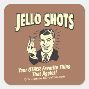 Adesivo Quadrado Jello Shots: Outras Coisas Favoritas