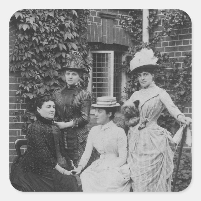 Adesivo Quadrado Jennie Jerome, mais tarde Lady Randolph Churchill (Frente)