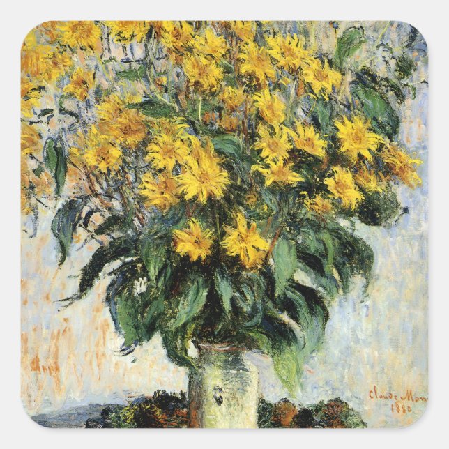 Adesivo Quadrado Jerusalem Artichokes (Frente)