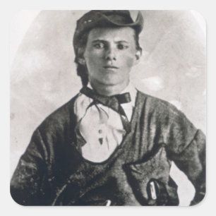 Adesivo Quadrado Jesse Woodson James (foto b/w)