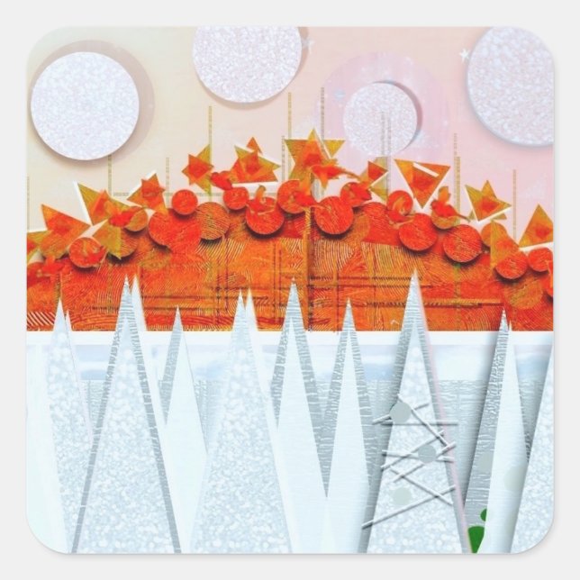 Adesivo Quadrado JESSICA ANNE FRANK "WINTER" Thank You Card (Frente)