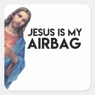 Adesivo Quadrado Jesuis is my Airbag