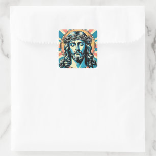Adesivo Quadrado Jesus Cristo
