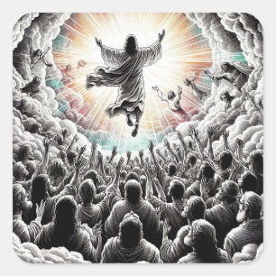 Adesivo Quadrado Jesus Cristo A Arte Cristã Religiosa Raptiva