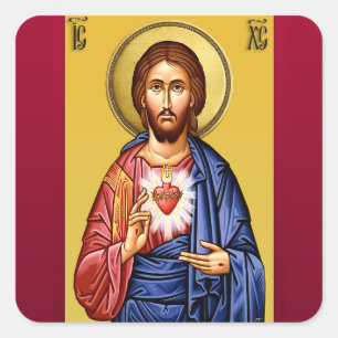 Adesivo Quadrado Jesus Cristo filho de Deus novo