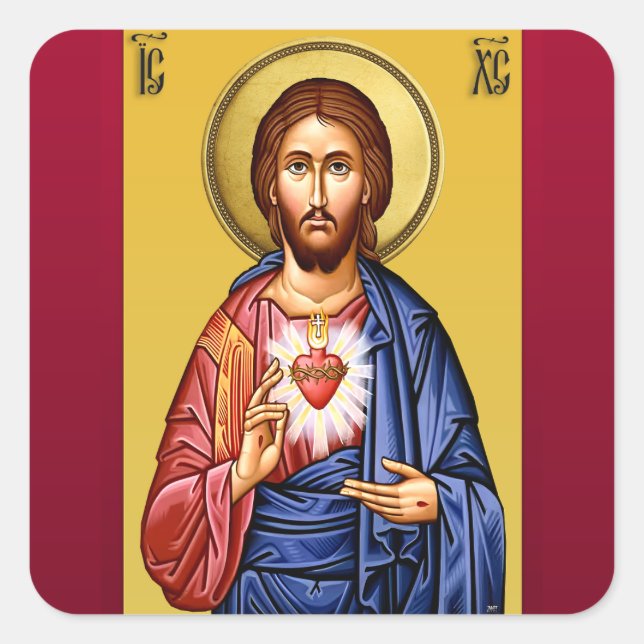 Adesivo Quadrado Jesus Cristo filho de Deus novo (Frente)
