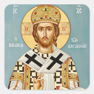 Adesivo Quadrado Jesus Cristo, Pantocrator, Senhor de Todos Ícone