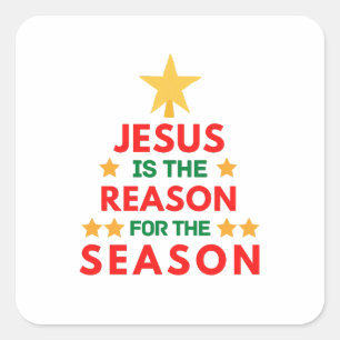 Adesivo Quadrado Jesus de Natal é o motivo da temporada