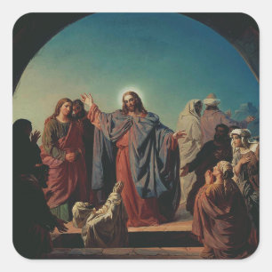 Adesivo Quadrado Jesus Desperta Lázaro por Robert Wilhelm Ekman 