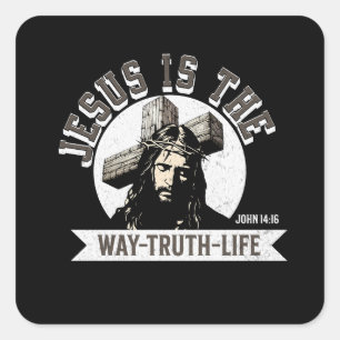 Adesivo Quadrado Jesus É A Verdade E A Vida