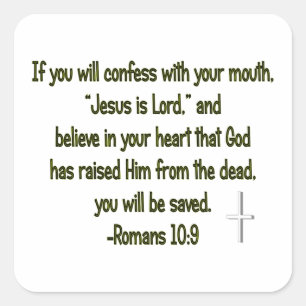 Adesivo Quadrado Jesus é Deus