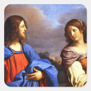Adesivo Quadrado Jesus e Mary Magdalene
