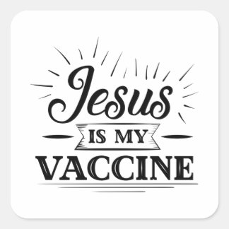 Adesivo Quadrado Jesus É Minha Vacina