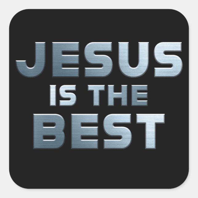 Adesivo Quadrado JESUS é o melhor - Crianças e Adultos Fé Cristã (Frente)