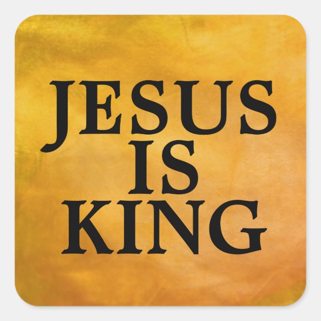 ADESIVO QUADRADO JESUS IS KING (Frente)