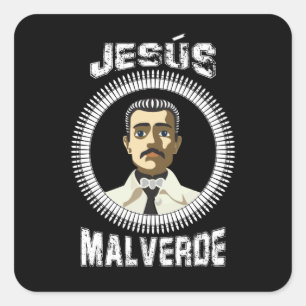 Adesivo Quadrado Jesus Malverde Mexicano Hero Gift Jesus Malverde