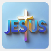 Jesus Sticker - Christian Faith Decal Ai design