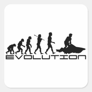 Adesivo Quadrado Jet Ski Skiing Water Sport Evolution Art