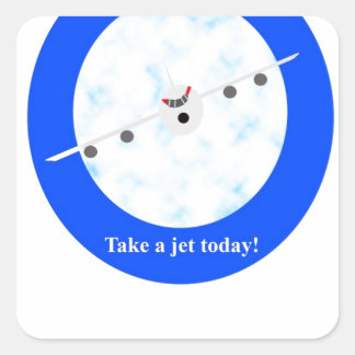 Adesivo Quadrado Jet Viagem