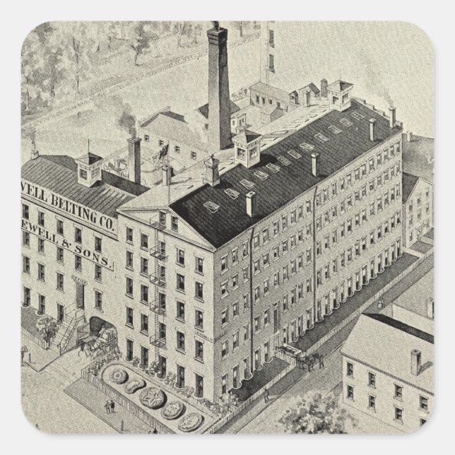 Adesivo Quadrado Jewell Belting Co (Frente)