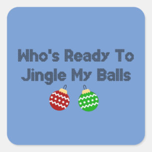 Adesivo Quadrado Jingle Balls