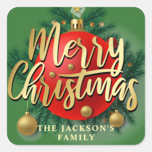 Adesivo Quadrado Jingle Bell Rock