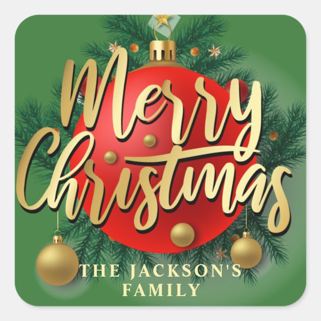 Adesivo Quadrado Jingle Bell Rock (Frente)