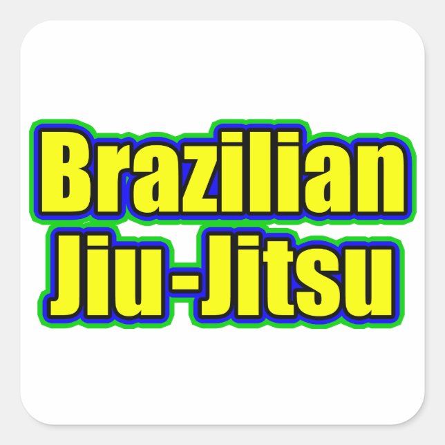 Adesivo Quadrado Jiu Jitsu (Frente)