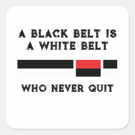 Adesivo Quadrado Jiu Jitsu Black Belt Que Nunca Saiu