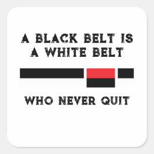 Adesivo Quadrado Jiu Jitsu Black Belt Que Nunca Saiu