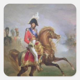 Adesivo Quadrado Joachim Murat a cavalo, 1814-15