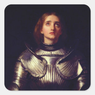 Adesivo Quadrado Joan of Arc por John Everett Millais