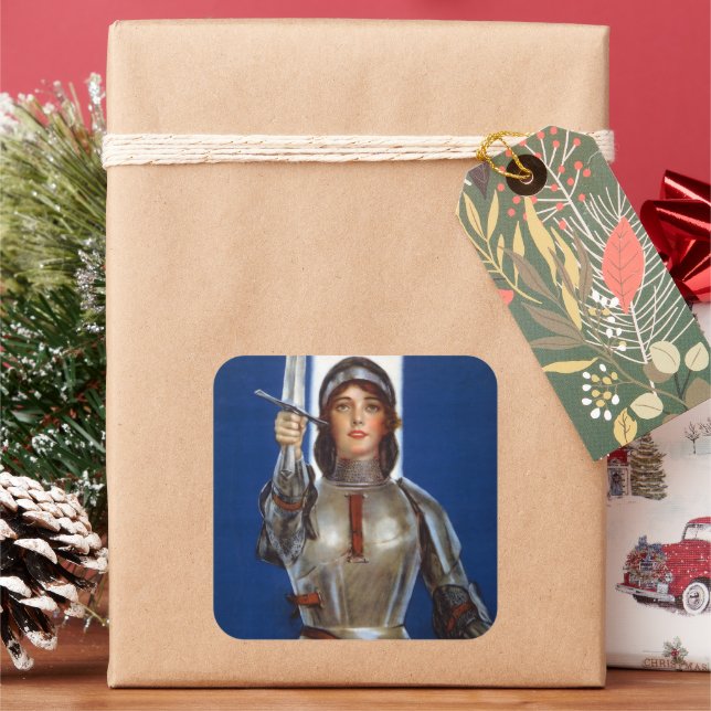 Adesivo Quadrado Joana d'Arc: A Mama de Orleans, Cavaleiro Heroína (Feriado)