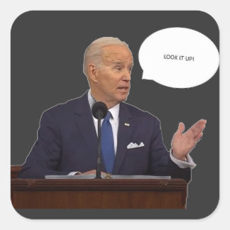 Adesivo Quadrado Joe Biden 2023 Olhe Para Cima