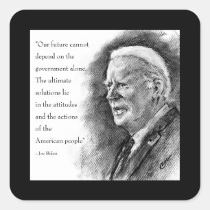 Adesivo Quadrado Joe Biden & Cote