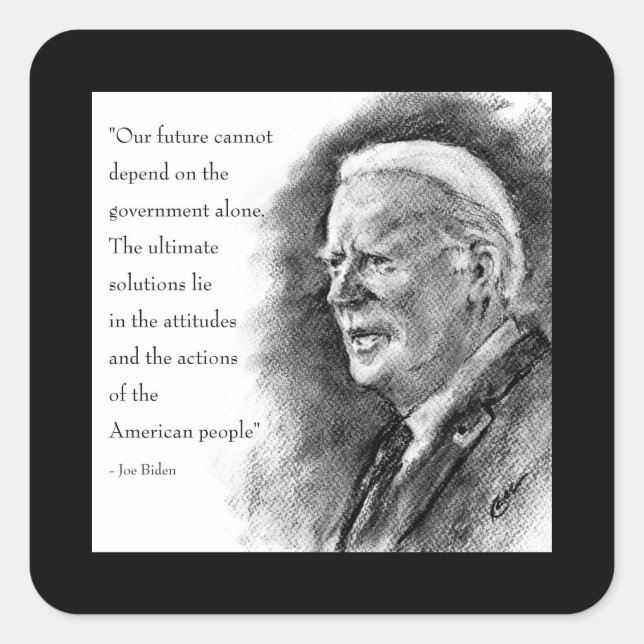 Adesivo Quadrado Joe Biden & Cote (Frente)