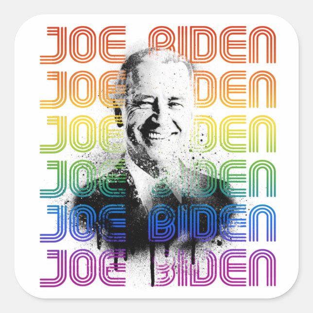 Adesivo Quadrado Joe Biden Pride (Frente)