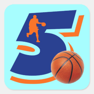 Adesivo Quadrado Jogador de basquetebol número 5