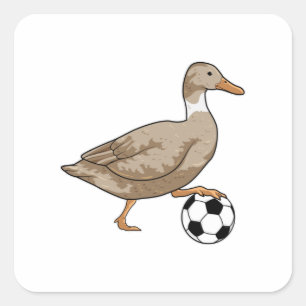 Adesivo Quadrado Jogador de futebol do Duck