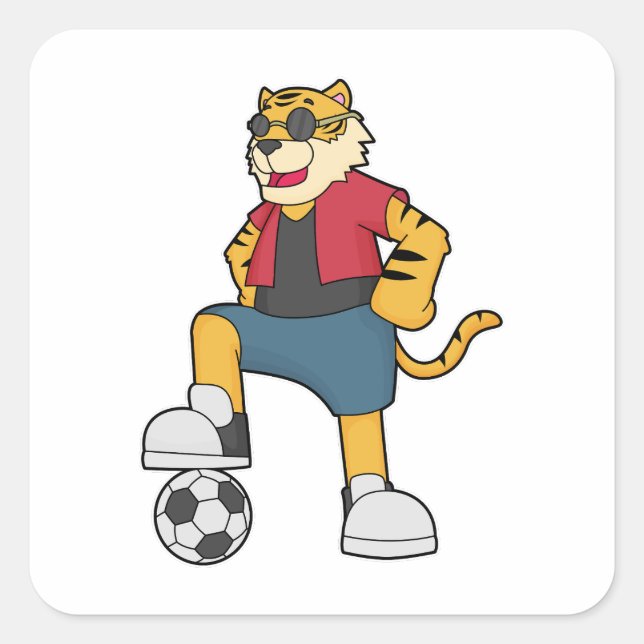 Adesivo Quadrado Jogador de futebol do Tigre (Frente)