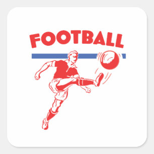 Adesivo Quadrado Jogador de futebol dos anos 50