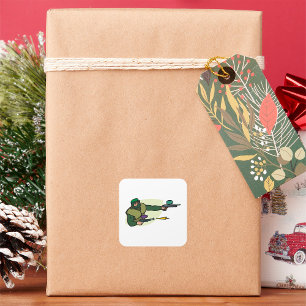 Adesivo Quadrado Jogador de Paintball com Esportes de Ação com Marc