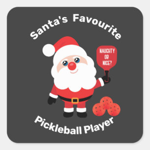 Adesivo Quadrado 🎅 Jogador de Pickleball Favorito