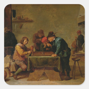 Adesivo Quadrado Jogadores da gamão, c.1640-45