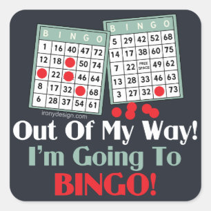Adesivo Quadrado Jogadores do Bingo