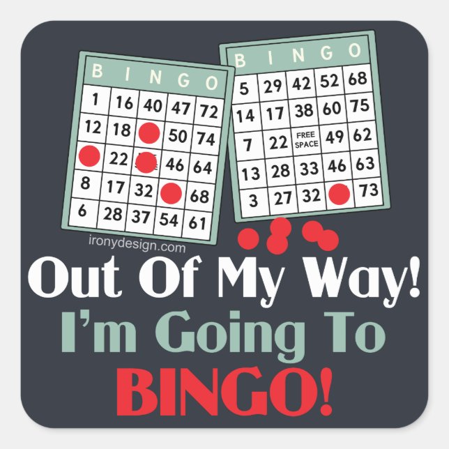 Adesivo Quadrado Jogadores do Bingo (Frente)