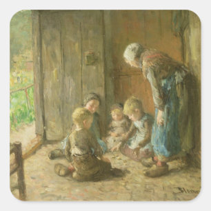 Adesivo Quadrado Jogando jaques na entrada